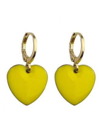 Urban Hippies Øreringe, Gele hartjes goud